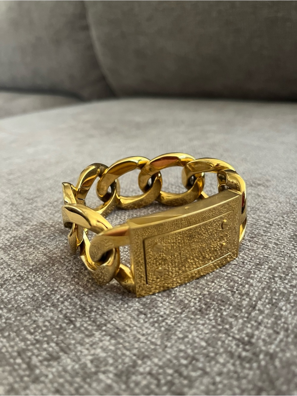 Michael Kors gold chain ID/plaque bracelet
